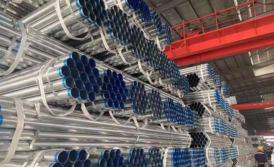 Xinlida workshop produces galvanized strip round pipes